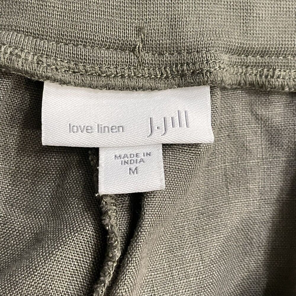 J Jill Love Linen Pants Wide Leg Ankle Crop Lagenlook Boho Minimalist‎ Womens M - Picture 3 of 10